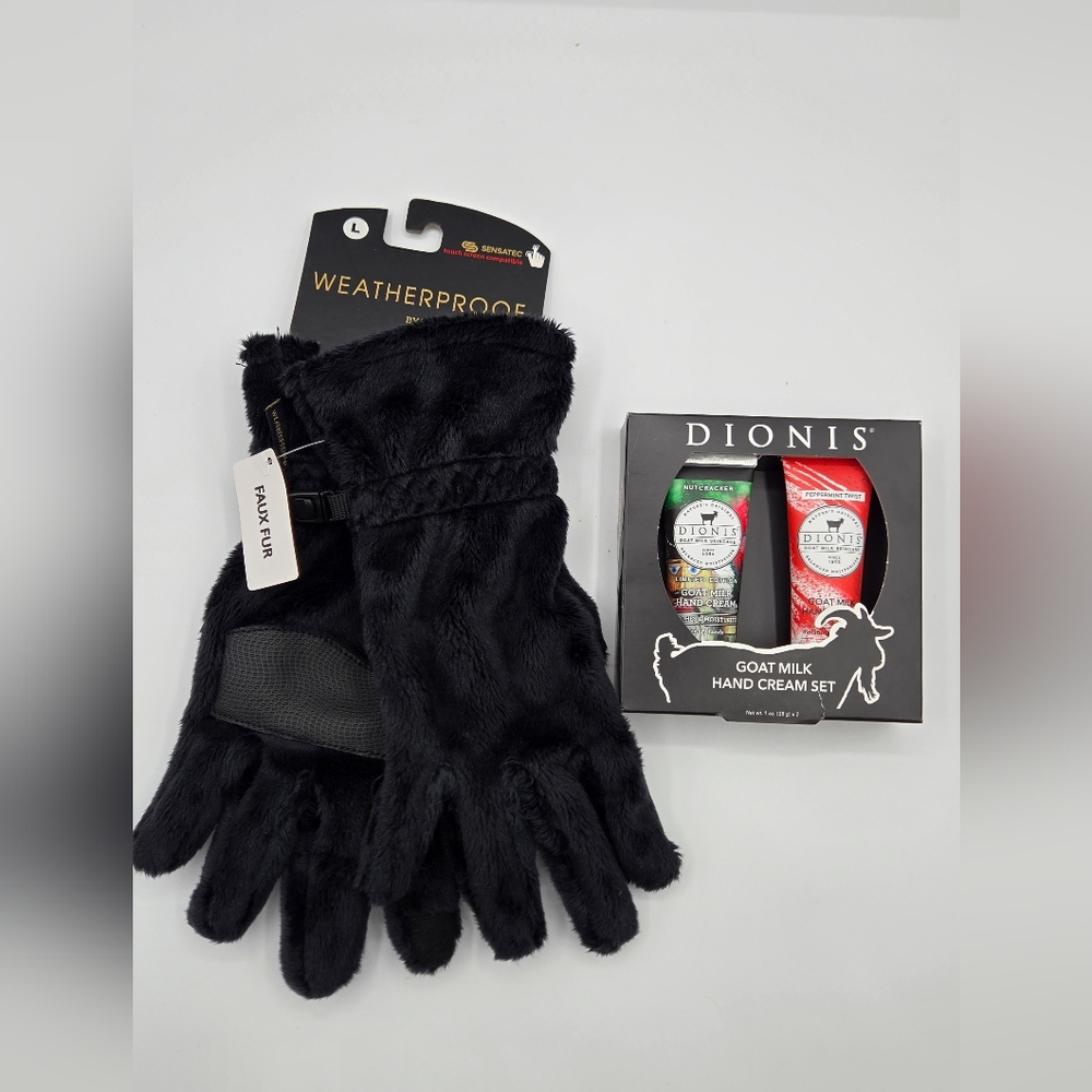 Glove & Handcream Set NWT Waterproof Sz L Gloves Dionis Handcream